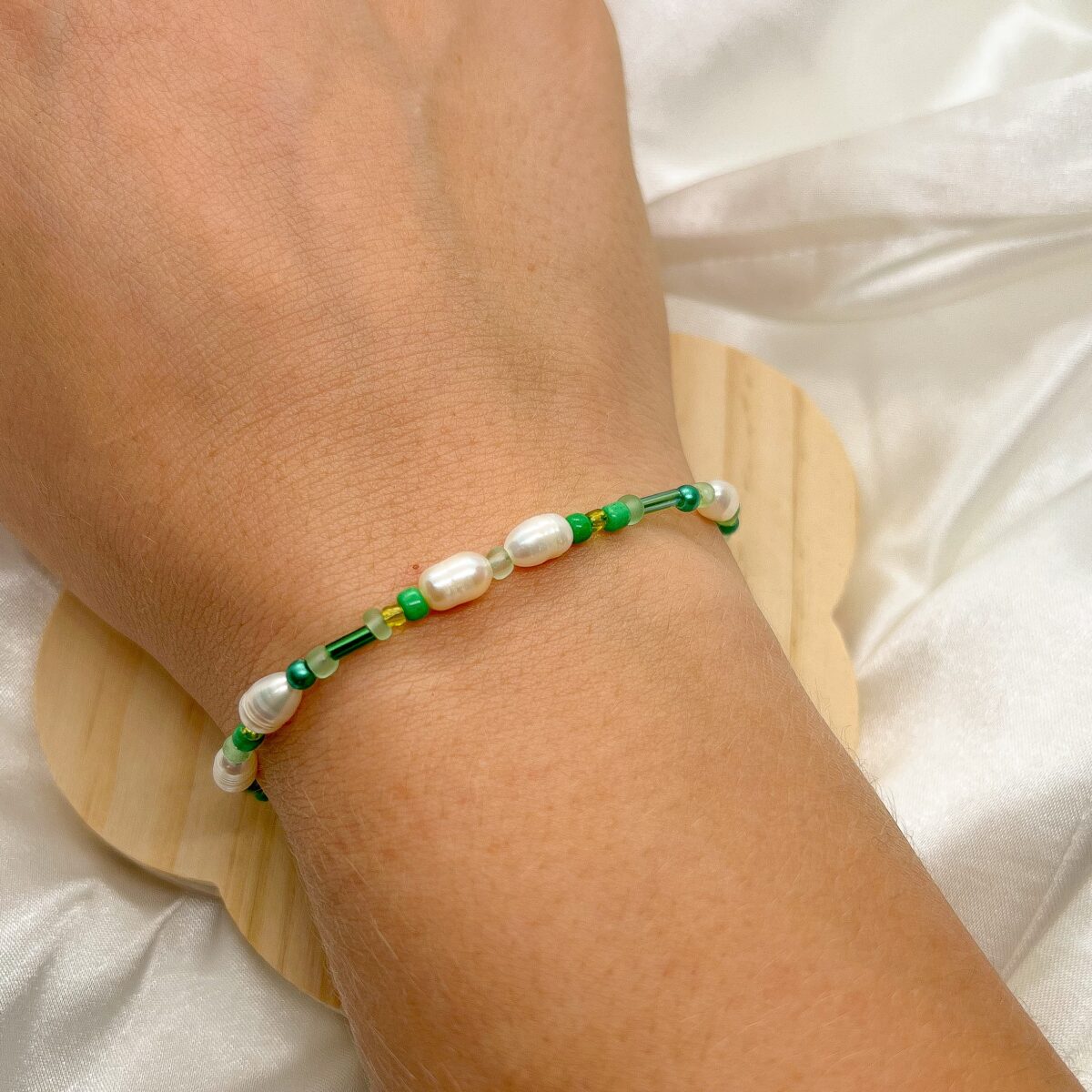 Perlenarmband - Green Bliss – Bild 2