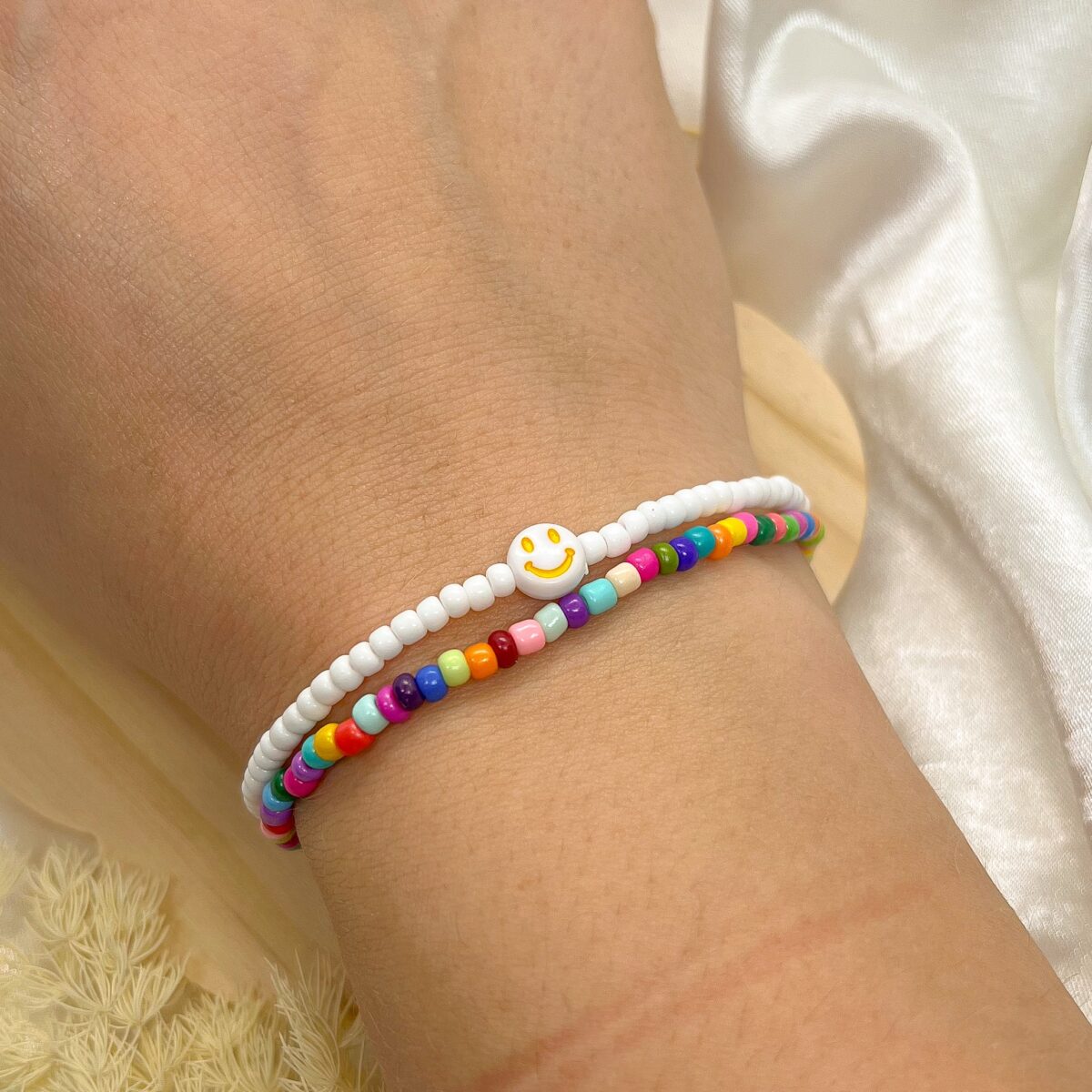 Perlenarmband - Smiley – Bild 2