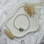 Perlenarmband - Lila Tulpe – Bild 3