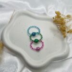 Candy Smiles Trio – Bunte Perlenringe mit Smiley | Kawaii Schmuck | Freundschaftsringe | Handmade Geschenk | Y2K Stil – Bild 2